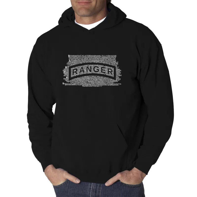 The US Ranger Creed - Men's Word Art Hooded Sweatshirt sold by LA Pop Art