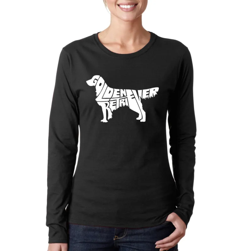 Golden Retreiver -  Women's Word Art Long Sleeve T-Shirt sold by LA Pop Art