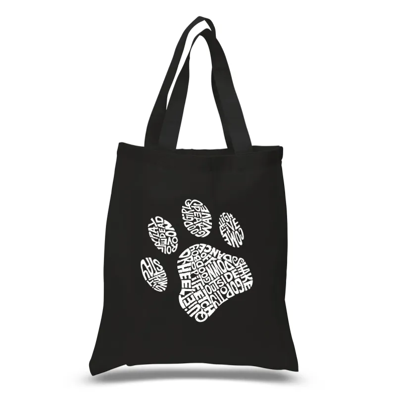 Dog Paw - Small Word Art Tote Bag sold by LA Pop Art