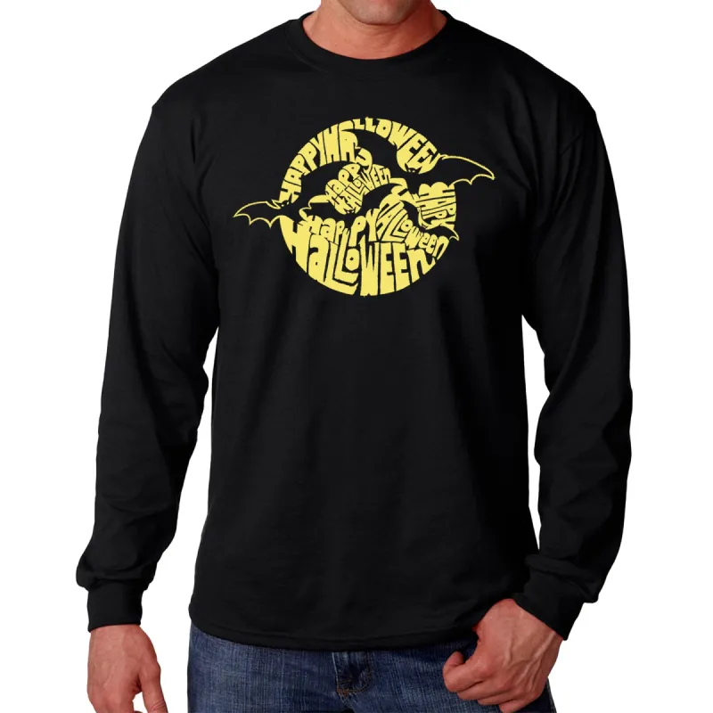 Halloween Bats  - Men's Word Art Long Sleeve T-Shirt sold by LA Pop Art
