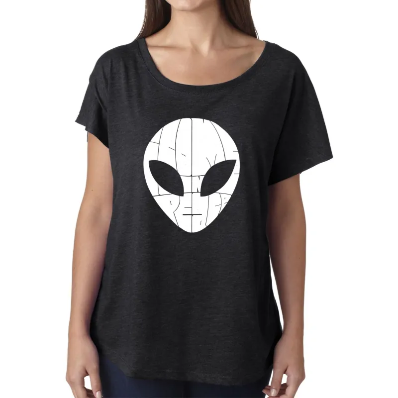 LA Pop Art Women's Dolman Word Art Shirt - I COME IN PEACE sold by LA Pop Art