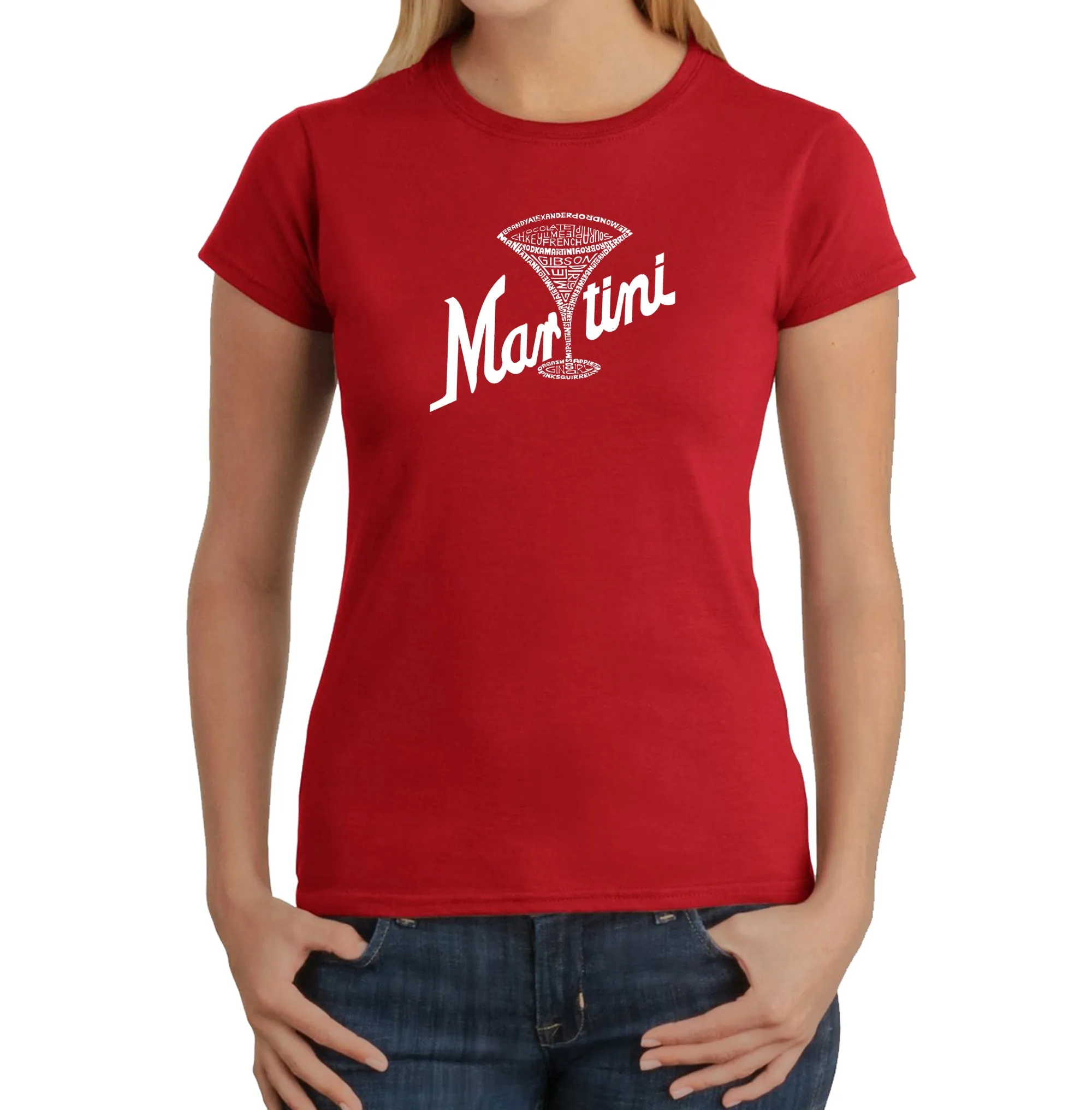 Martini - Women's Word Art T-Shirt sold by LA Pop Art product image thumbnail 5