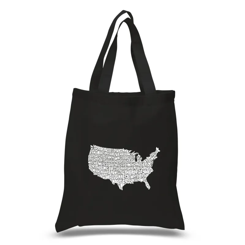 THE STAR SPANGLED BANNER - Small Word Art Tote Bag sold by LA Pop Art