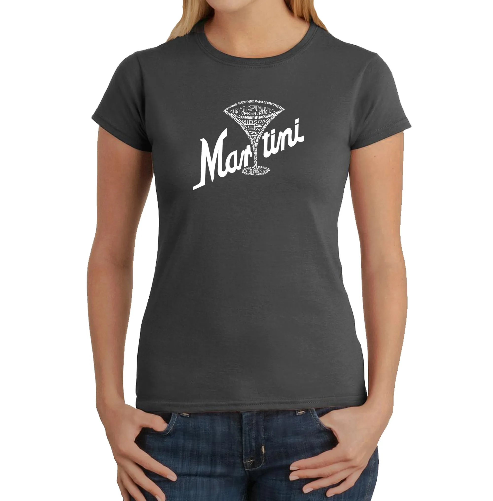 Martini - Women's Word Art T-Shirt sold by LA Pop Art product image thumbnail 4
