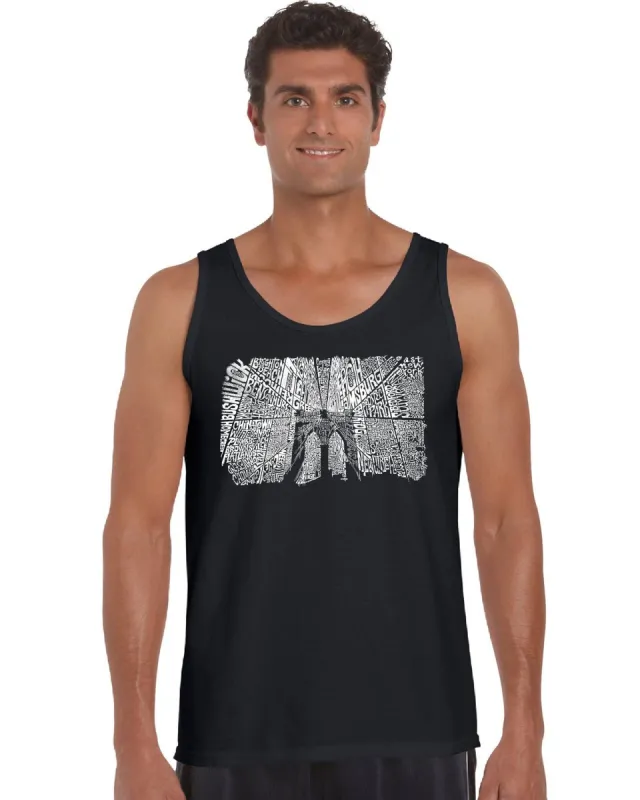 Brooklyn Bridge - Men's Word Art Tank Top sold by LA Pop Art
