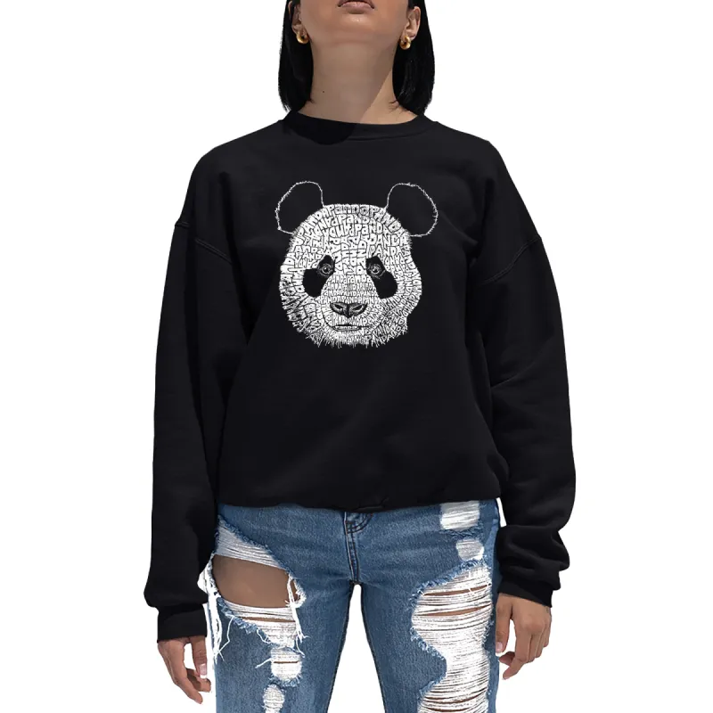 Panda - Women's Word Art Crewneck Sweatshirt sold by LA Pop Art