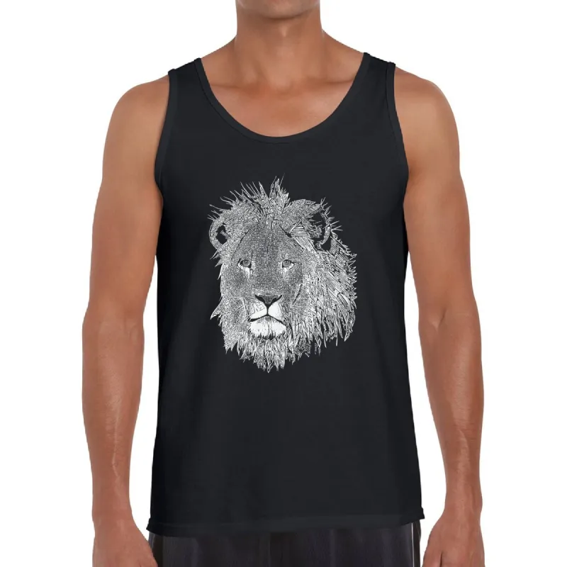 Lion  - Men's Word Art Tank Top sold by LA Pop Art