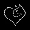 Cat Heart - Men's Word Art Crewneck Sweatshirt sold by LA Pop Art