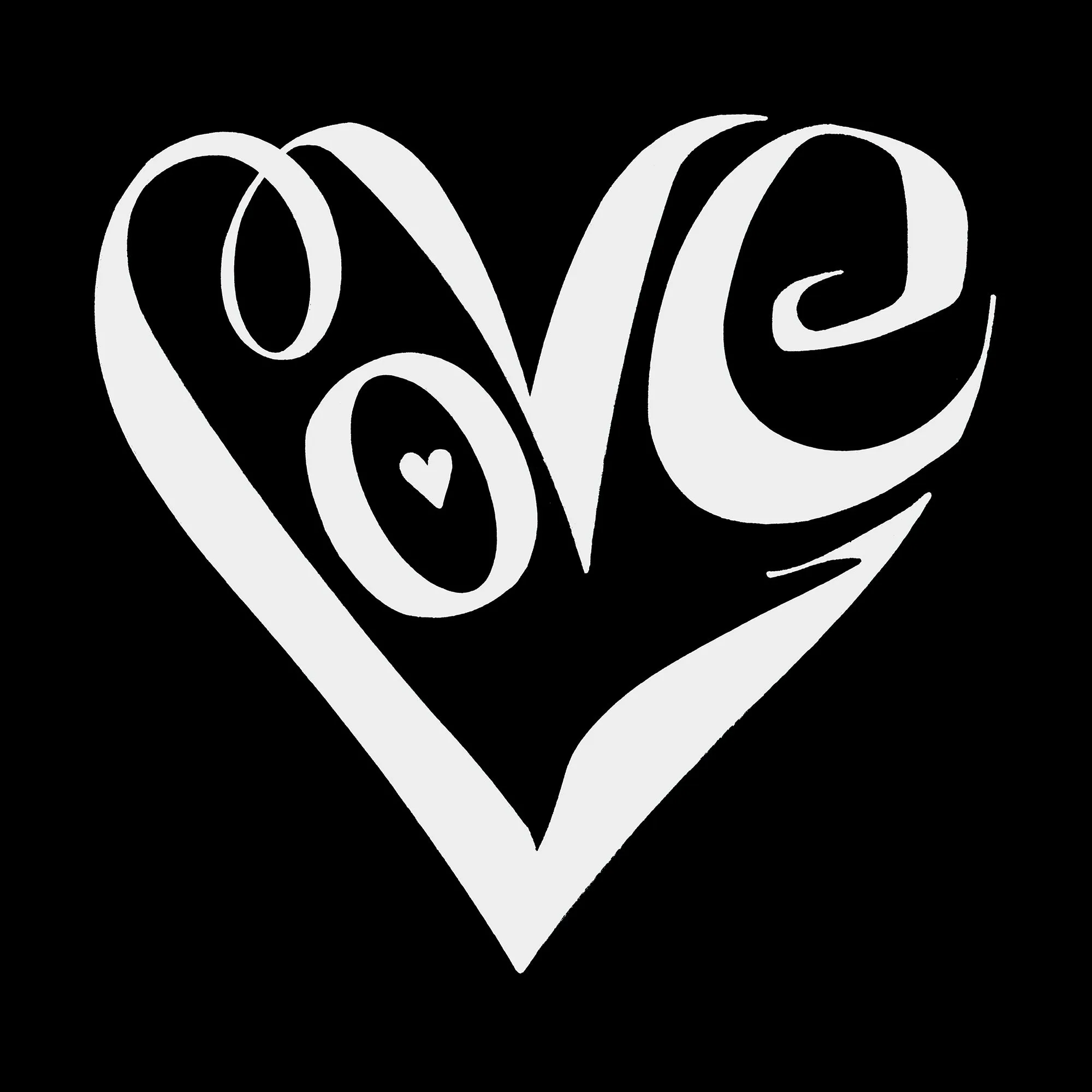 Script Love Heart - Full Length Word Art Apron sold by LA Pop Art product image thumbnail 2