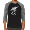 DROP BEATS NOT BOMBS - Men's Raglan Baseball Word Art T-Shirt sold by LA Pop Art