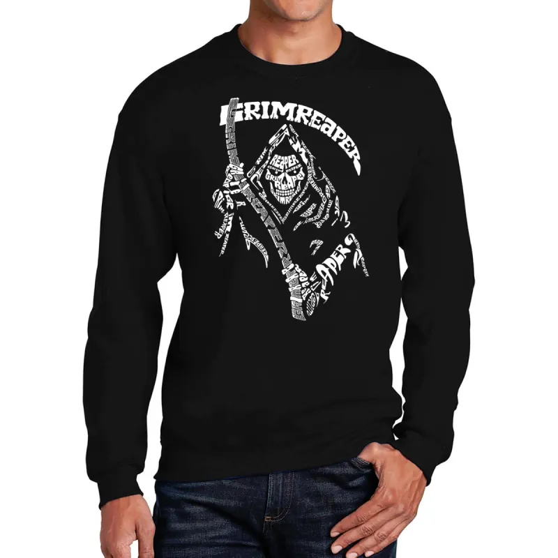 Grim Reaper  - Men's Word Art Crewneck Sweatshirt sold by LA Pop Art