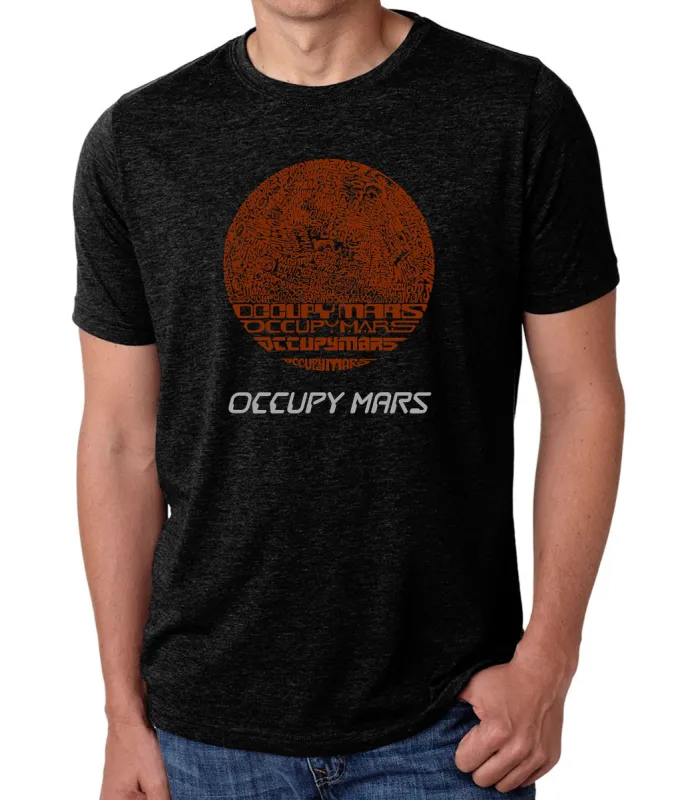 Occupy Mars - Men's Premium Blend Word Art T-Shirt sold by LA Pop Art