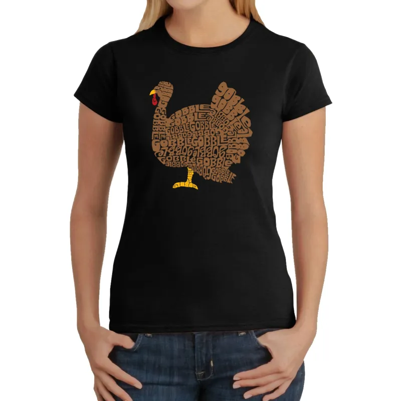Thanksgiving - Women's Word Art T-Shirt sold by LA Pop Art