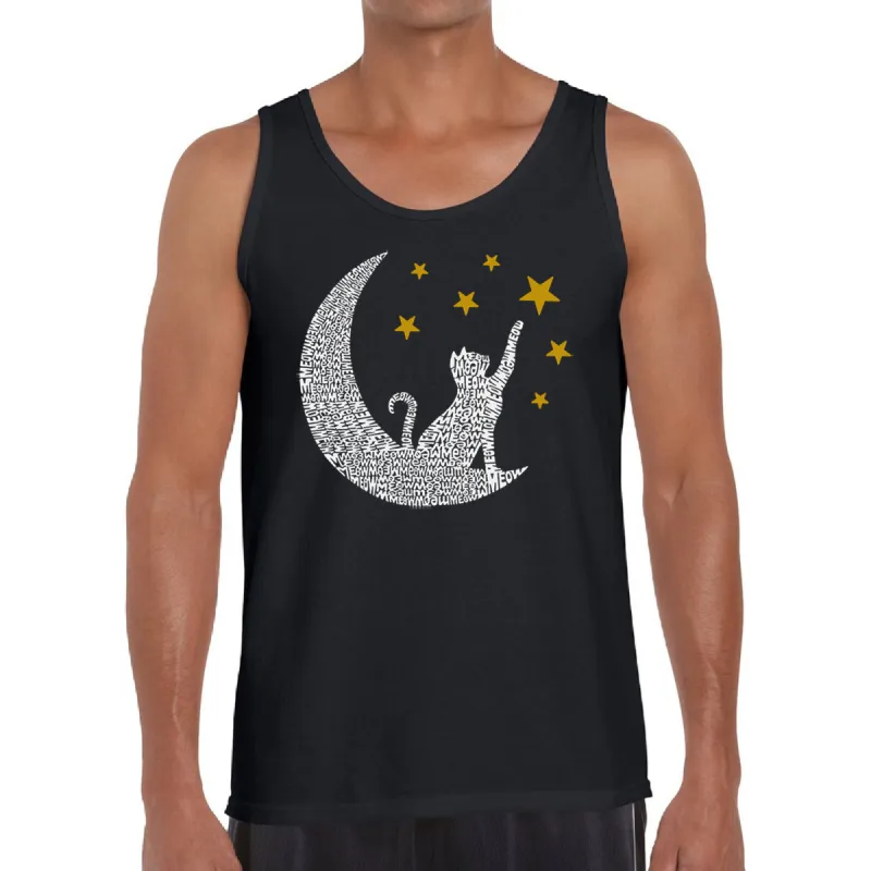 Cat Moon - Men's Word Art Tank Top sold by LA Pop Art