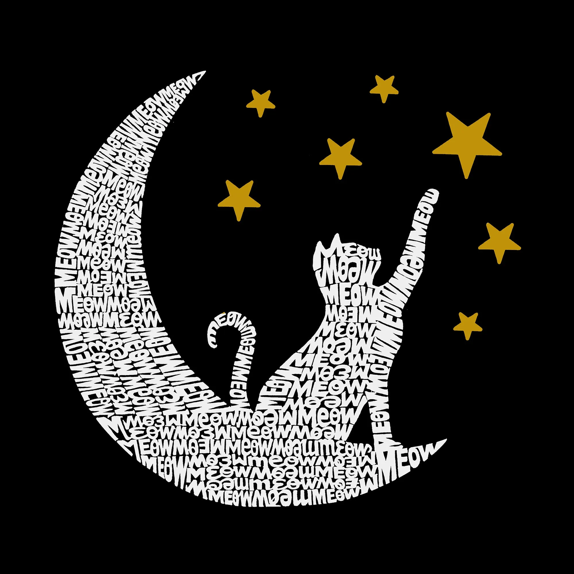 Cat Moon - Men's Word Art Tank Top sold by LA Pop Art product image thumbnail 2