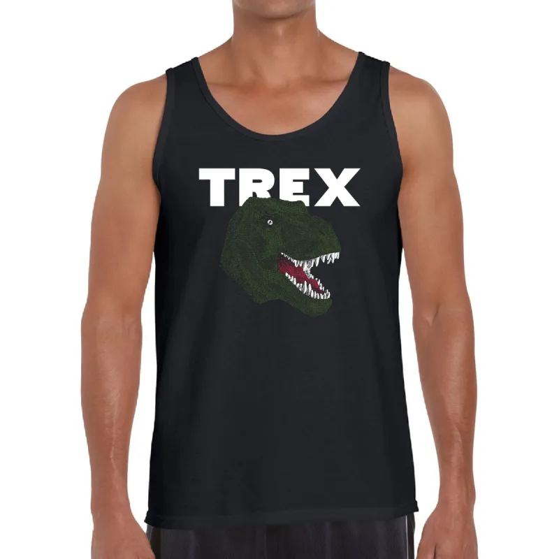 T-Rex Head  - Men's Word Art Tank Top sold by LA Pop Art