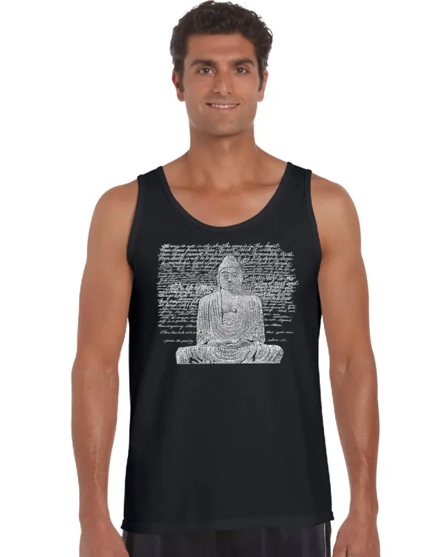 Zen Buddha - Men's Word Art Tank Top sold by LA Pop Art