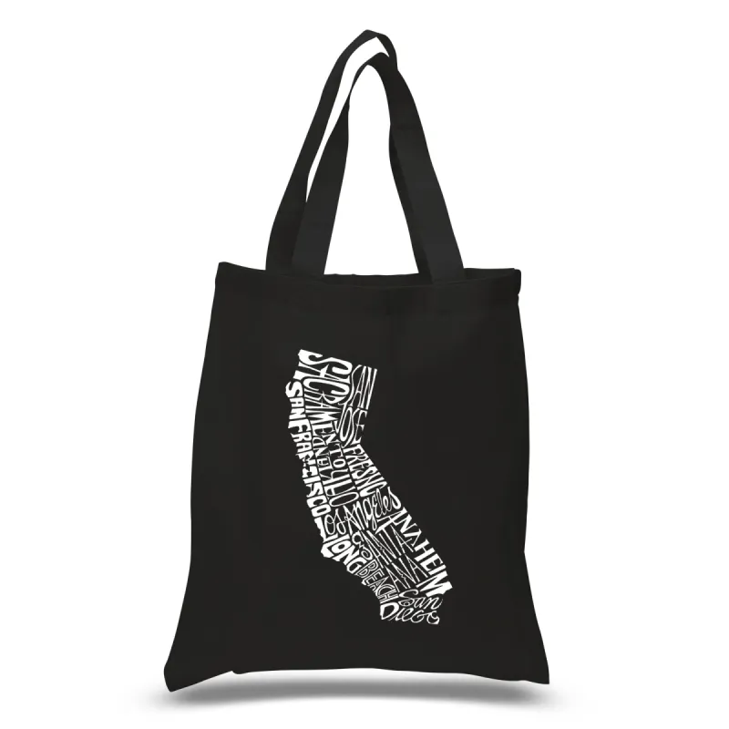California State - Small Word Art Tote Bag sold by LA Pop Art
