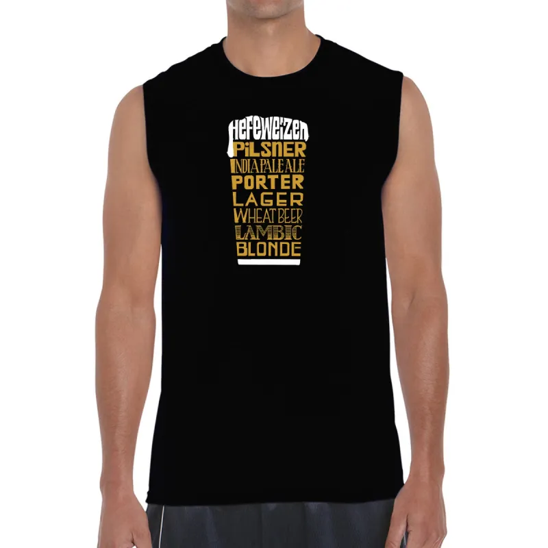 Styles of Beer  - Men's Word Art Sleeveless T-Shirt sold by LA Pop Art