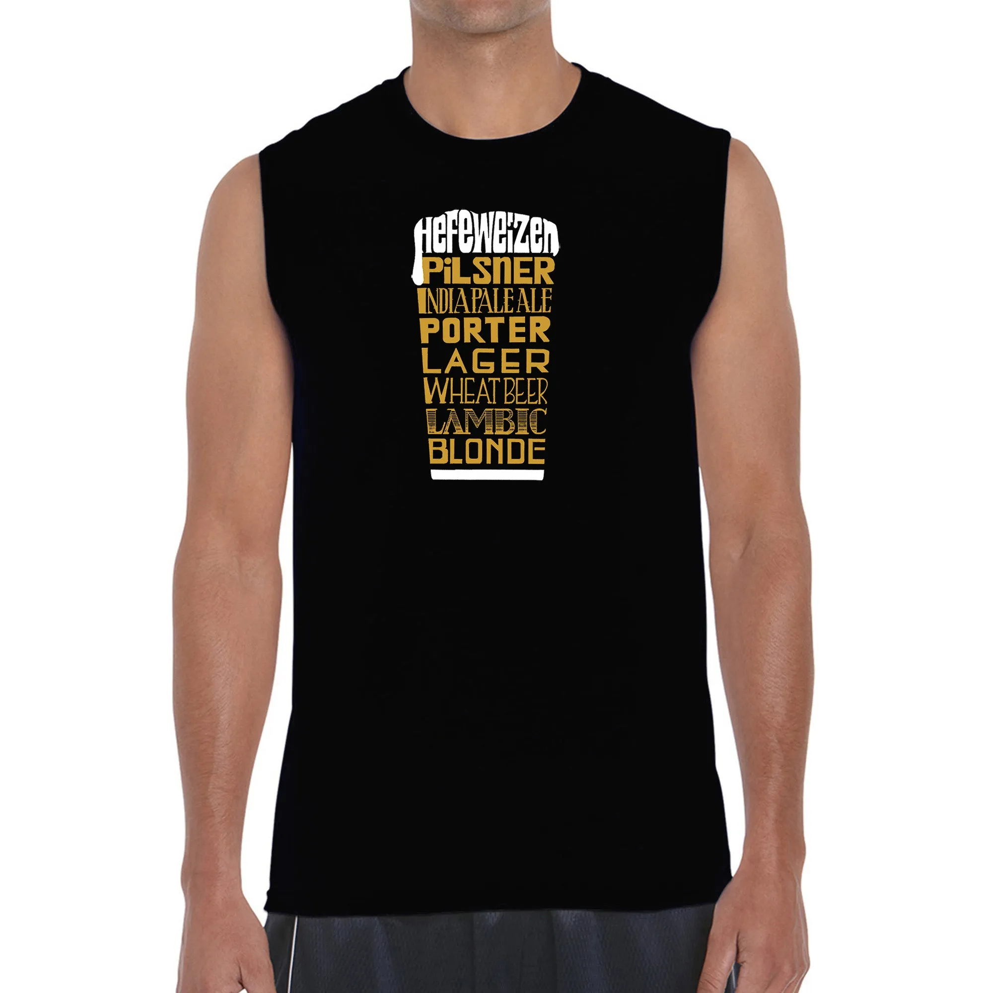 Styles of Beer - Men's Word Art Sleeveless T-Shirt sold by LA Pop Art