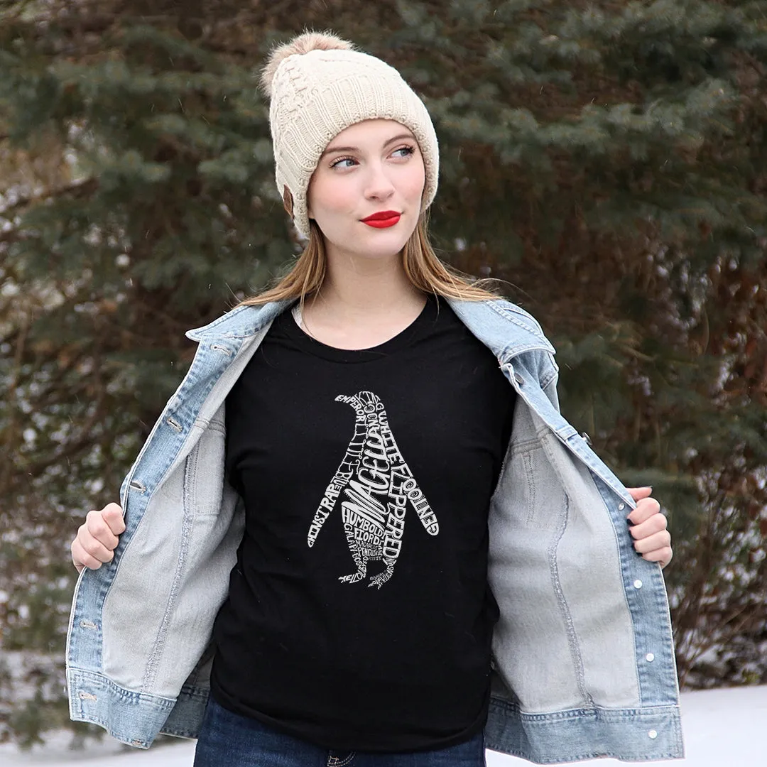 Penguin - Women's Word Art T-Shirt sold by LA Pop Art product image thumbnail 3