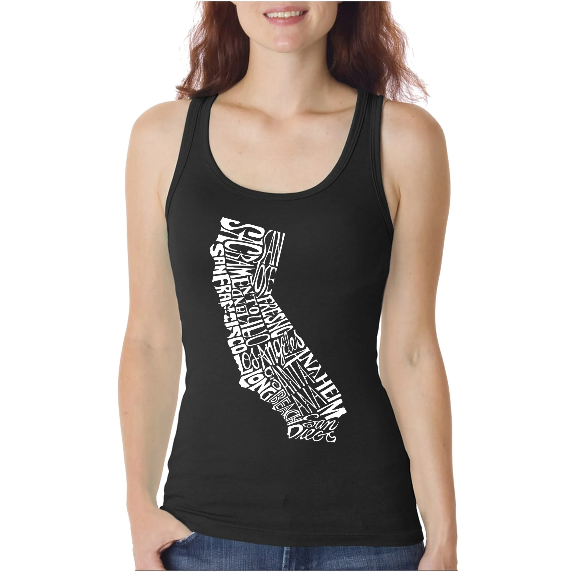 California State - Women's Word Art Tank Top sold by LA Pop Art