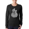 Rock Guitar - Women's Word Art Long Sleeve T-Shirt sold by LA Pop Art