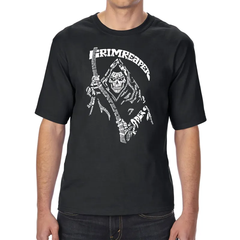 Grim Reaper  - Men's Tall and Long Word Art T-Shirt sold by LA Pop Art