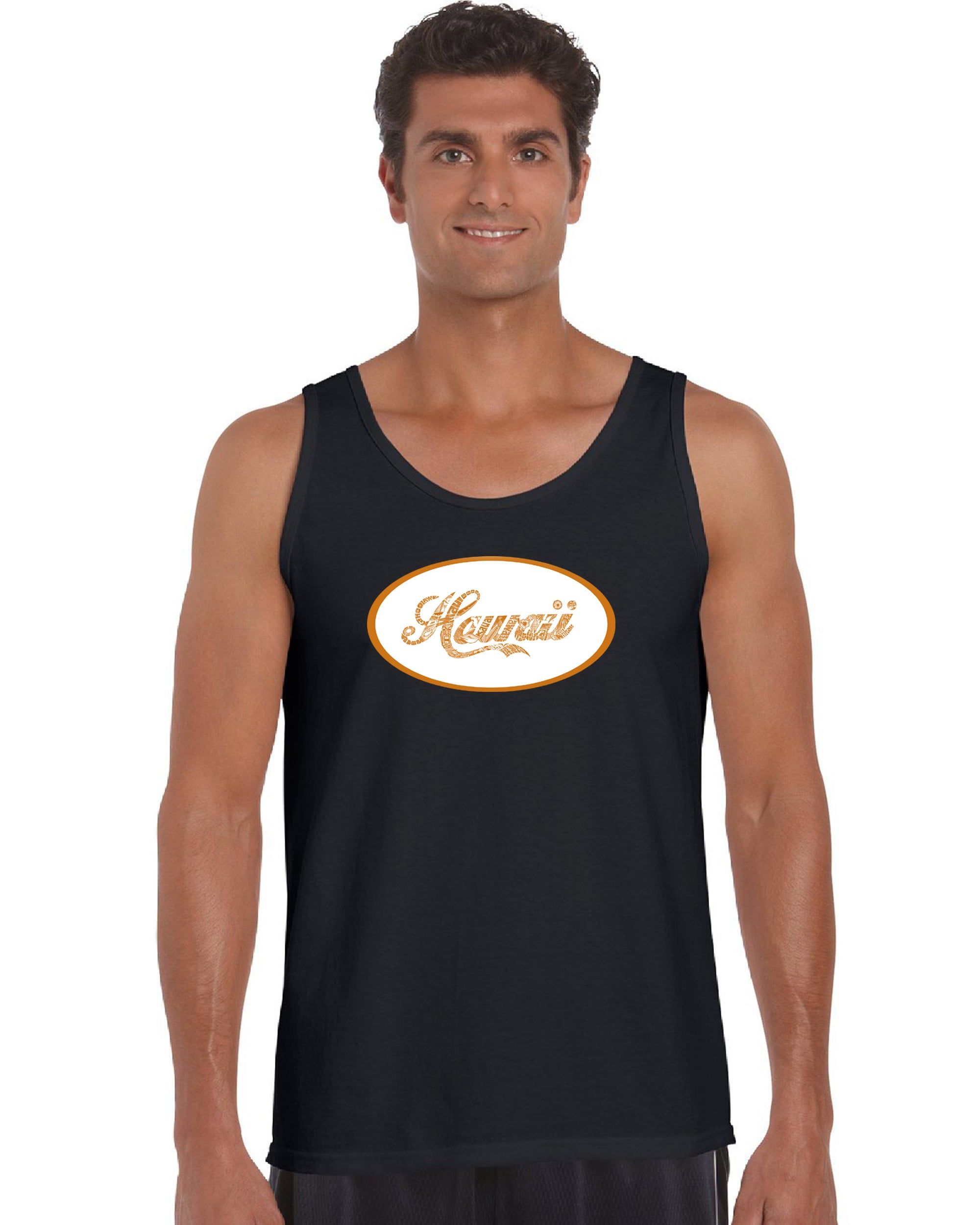 HAWAIIAN ISLAND NAMES & IMAGERY - Men's Word Art Tank Top sold by LA Pop Art