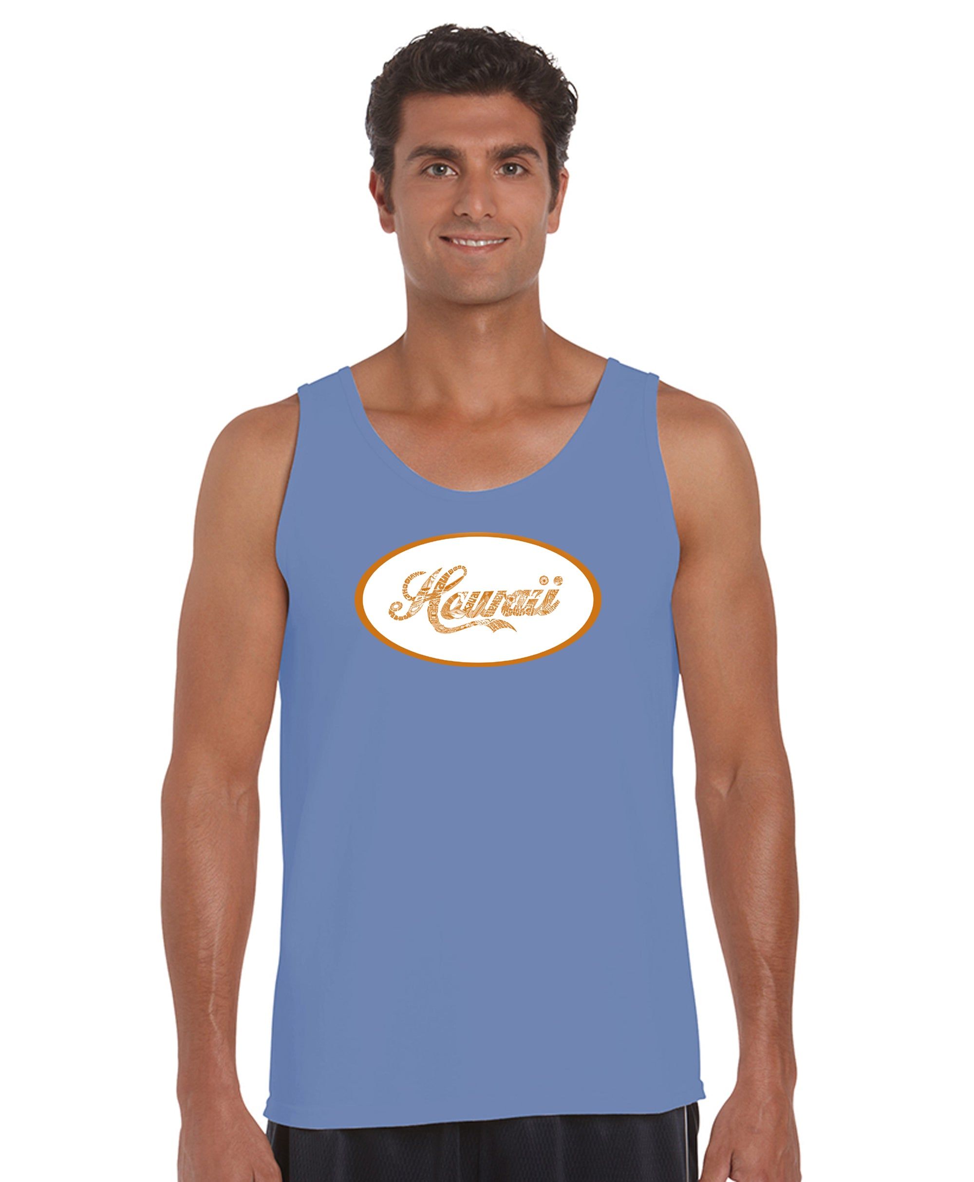 HAWAIIAN ISLAND NAMES & IMAGERY - Men's Word Art Tank Top sold by LA Pop Art product image thumbnail 3
