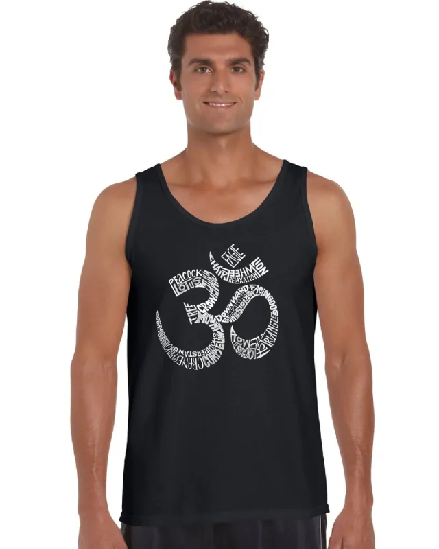 Poses OM - Men's Word Art Tank Top sold by LA Pop Art