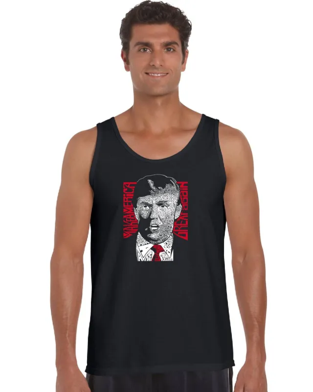 TRUMP Make America Great Again - Men's Word Art Tank Top sold by LA Pop Art