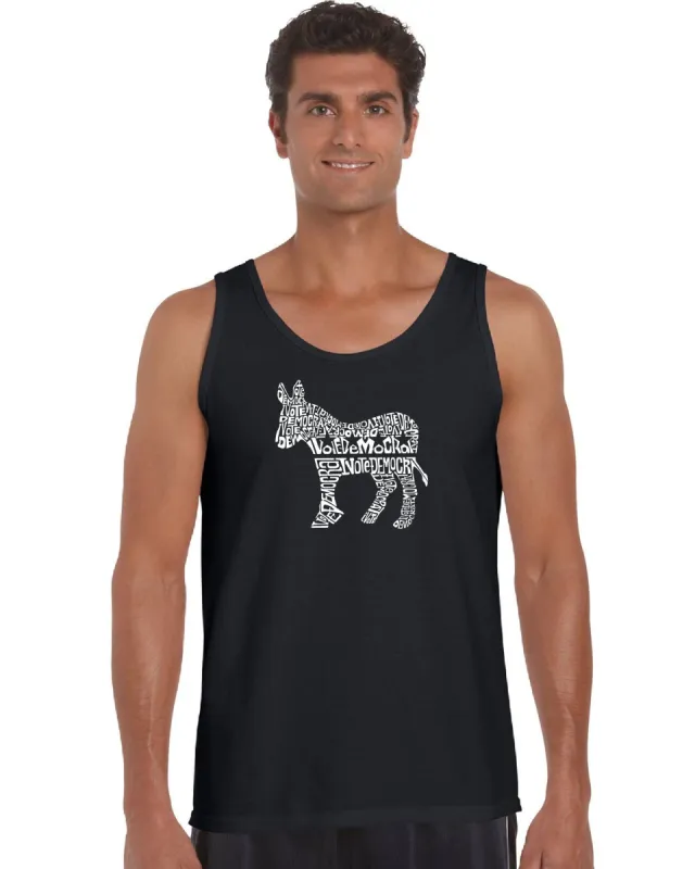 I Vote Democrat - Men's Word Art Tank Top sold by LA Pop Art