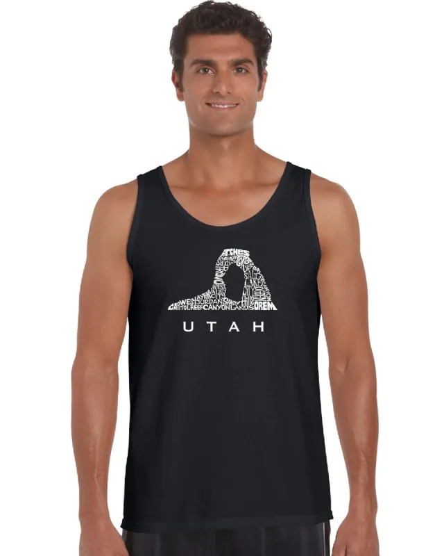 Utah - Men's Word Art Tank Top sold by LA Pop Art