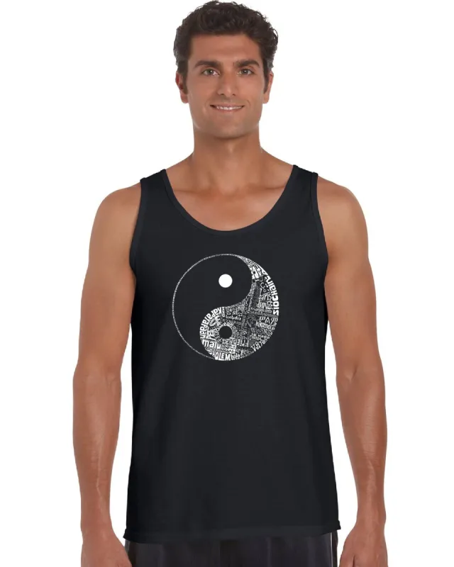 YIN YANG - Men's Word Art Tank Top sold by LA Pop Art