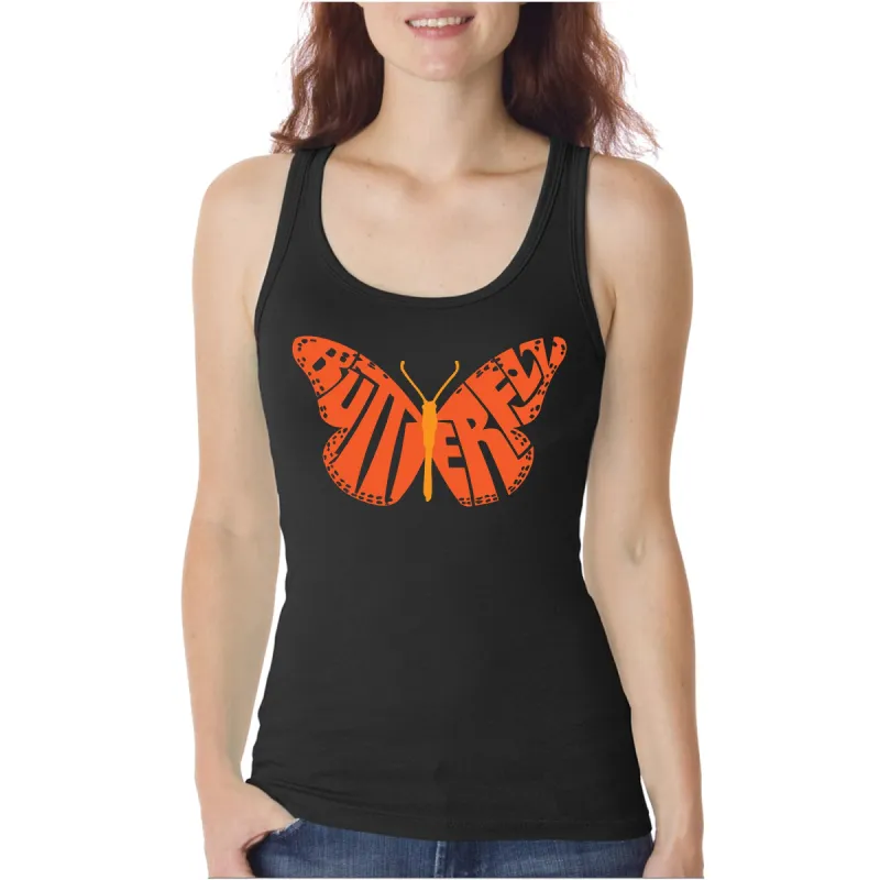 Butterfly - Women's Word Art Tank Top sold by LA Pop Art