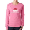 Christmas Peeking Dog - Women's Word Art Long Sleeve T-Shirt sold by LA Pop Art