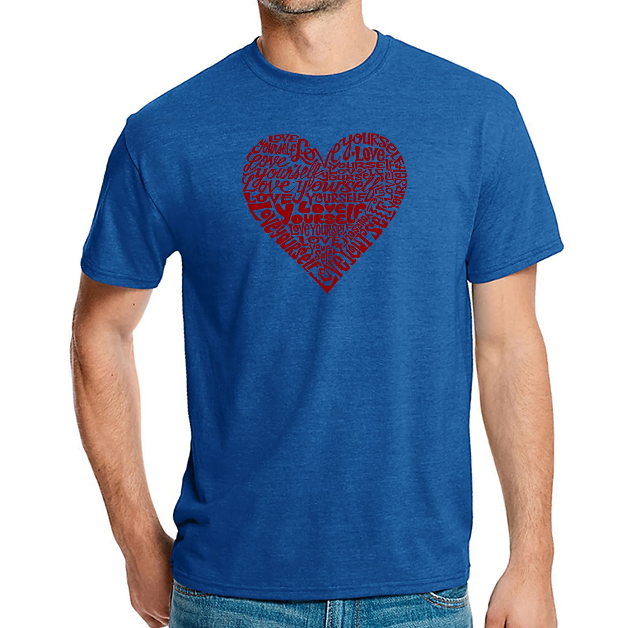 Love Yourself - Men's Premium Blend Word Art T-Shirt sold by LA Pop Art product image thumbnail 4