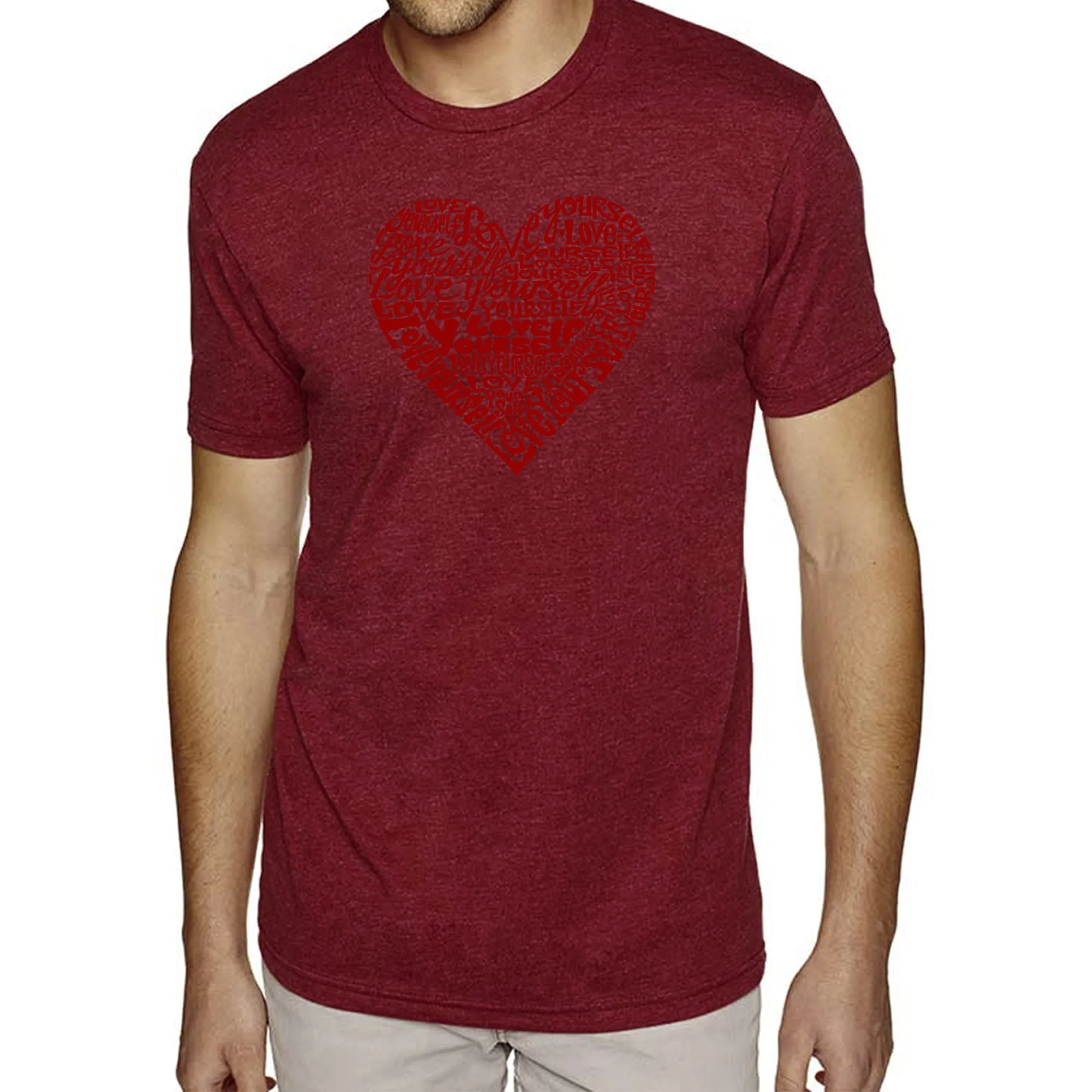 Love Yourself - Men's Premium Blend Word Art T-Shirt sold by LA Pop Art product image thumbnail 5