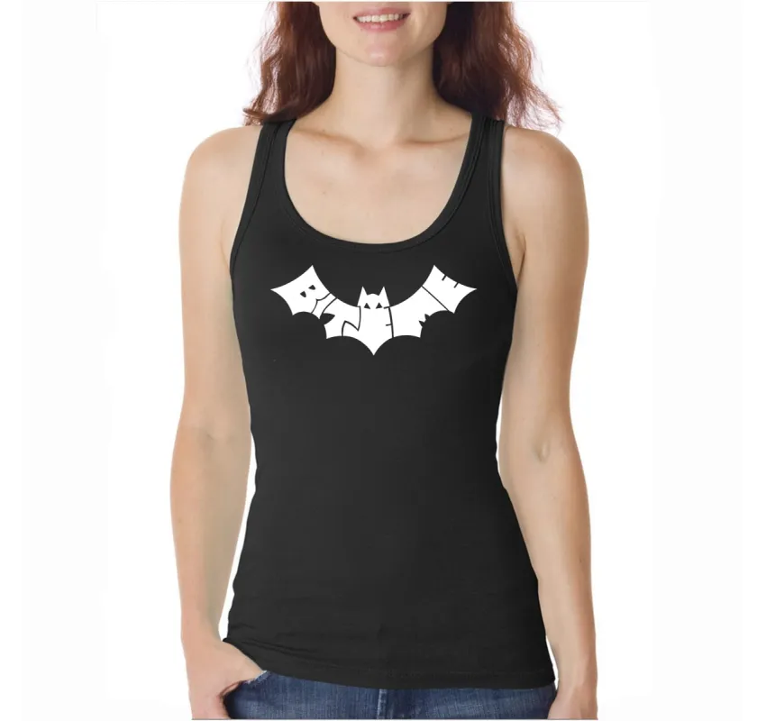 BAT BITE ME - Women's Word Art Tank Top sold by LA Pop Art