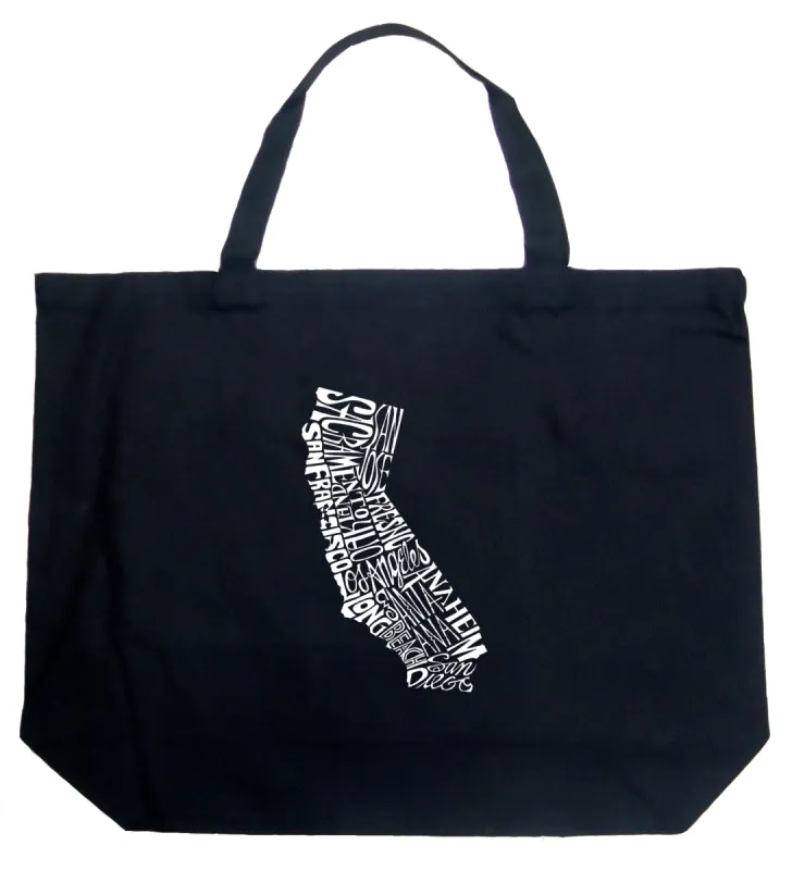 California State - Large Word Art Tote Bag sold by LA Pop Art