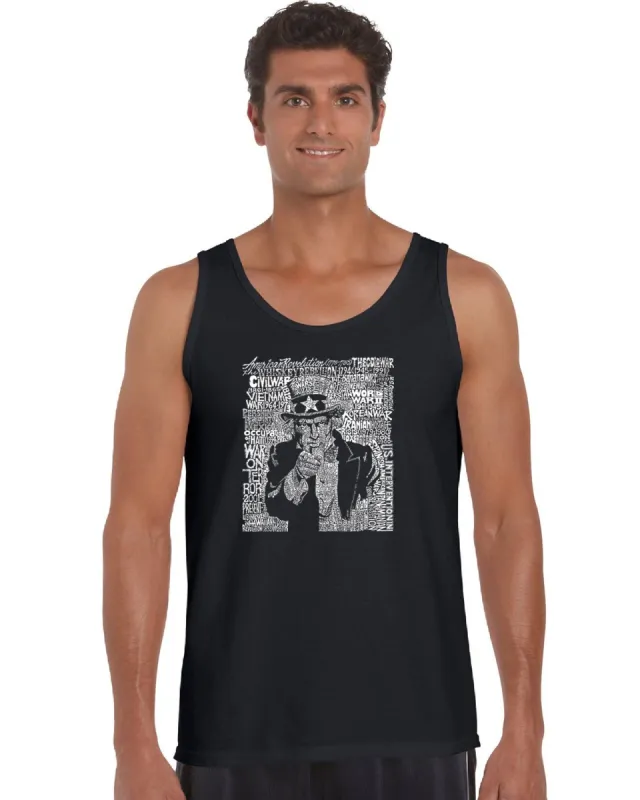 UNCLE SAM - Men's Word Art Tank Top sold by LA Pop Art