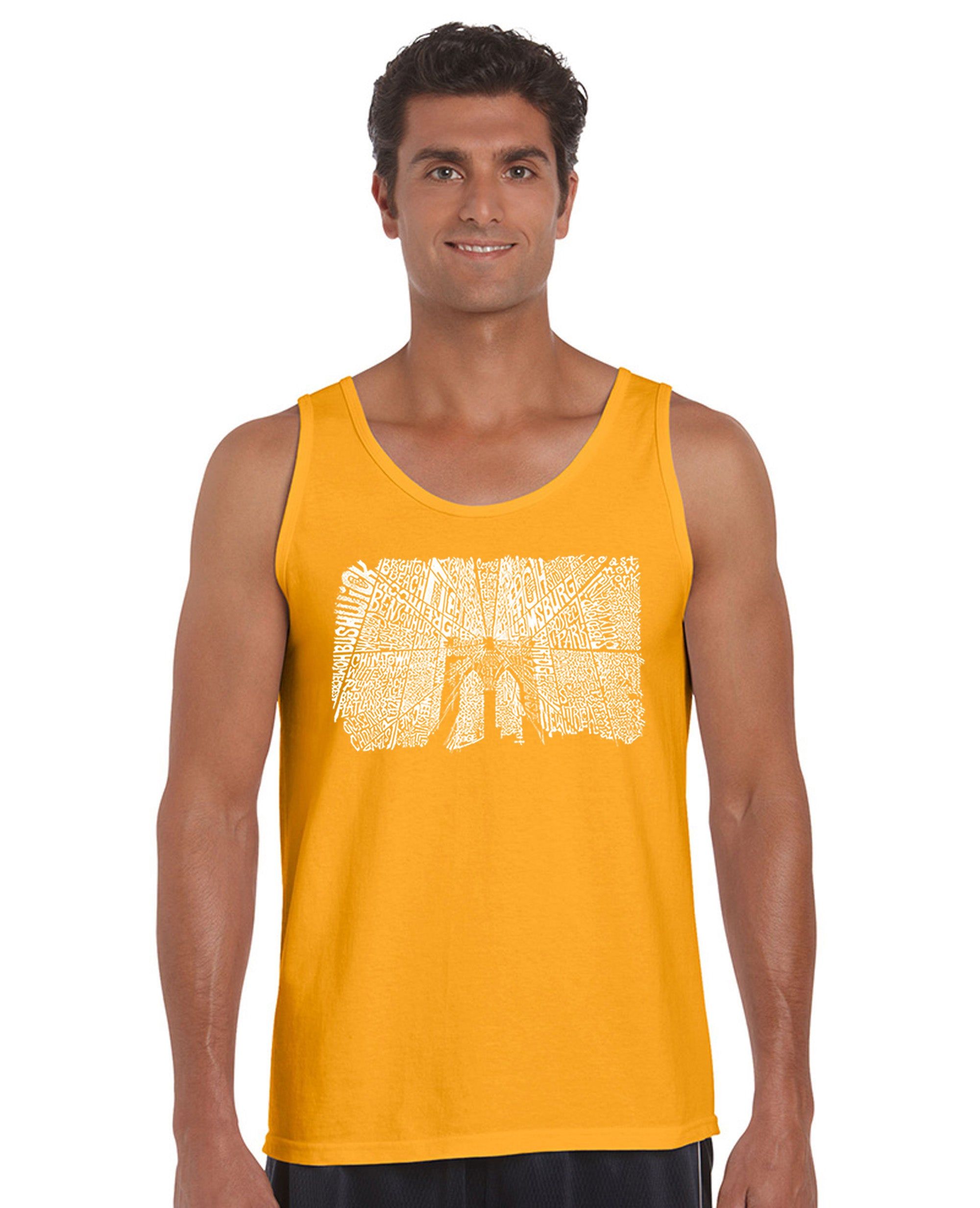Brooklyn Bridge - Men's Word Art Tank Top sold by LA Pop Art product image thumbnail 4