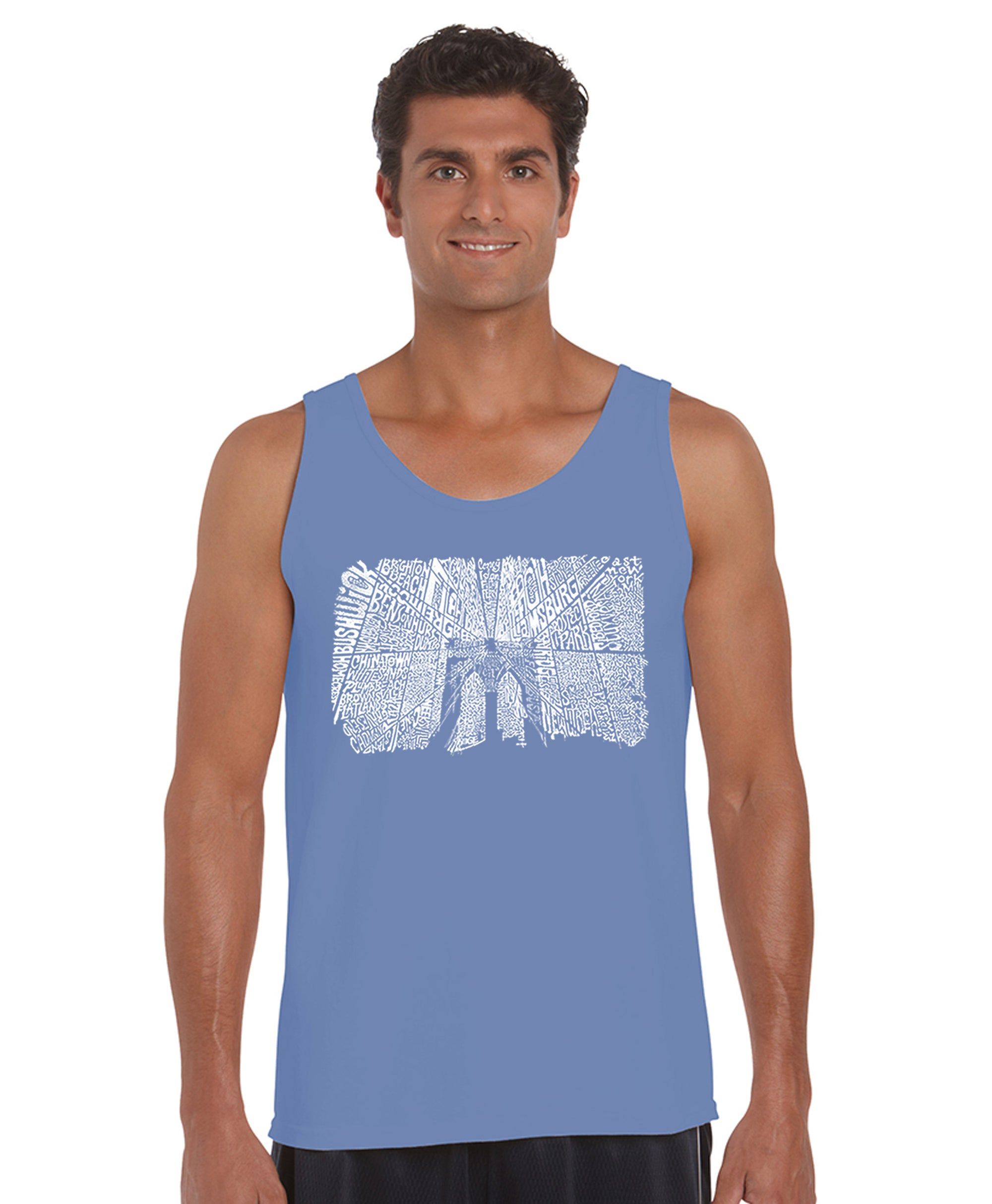 Brooklyn Bridge - Men's Word Art Tank Top sold by LA Pop Art product image thumbnail 3