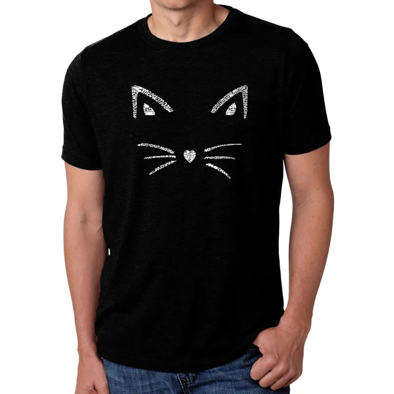 Whiskers - Men's Premium Blend Word Art T-Shirt sold by LA Pop Art