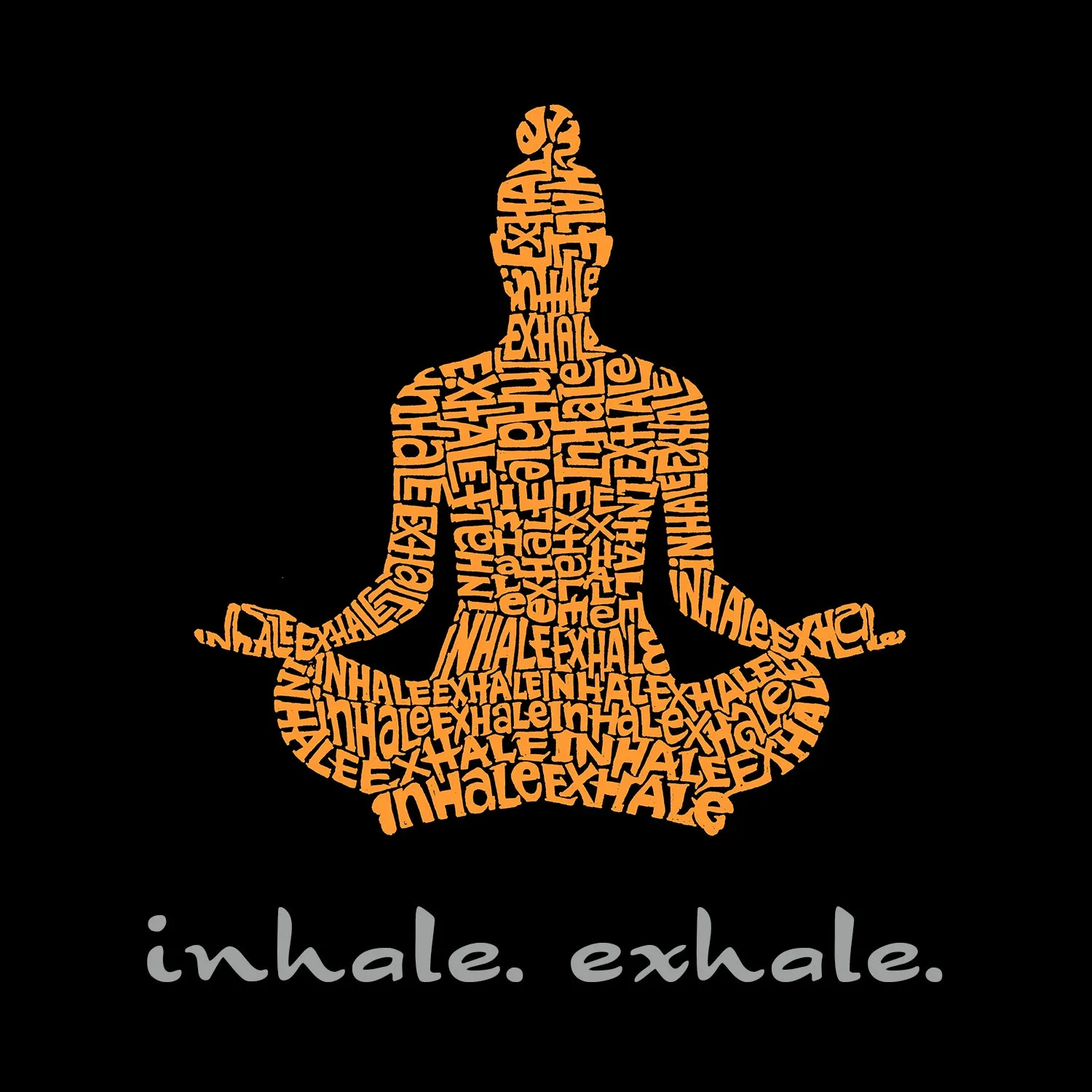 Inhale Exhale - Women's Word Art T-Shirt sold by LA Pop Art product image thumbnail 2