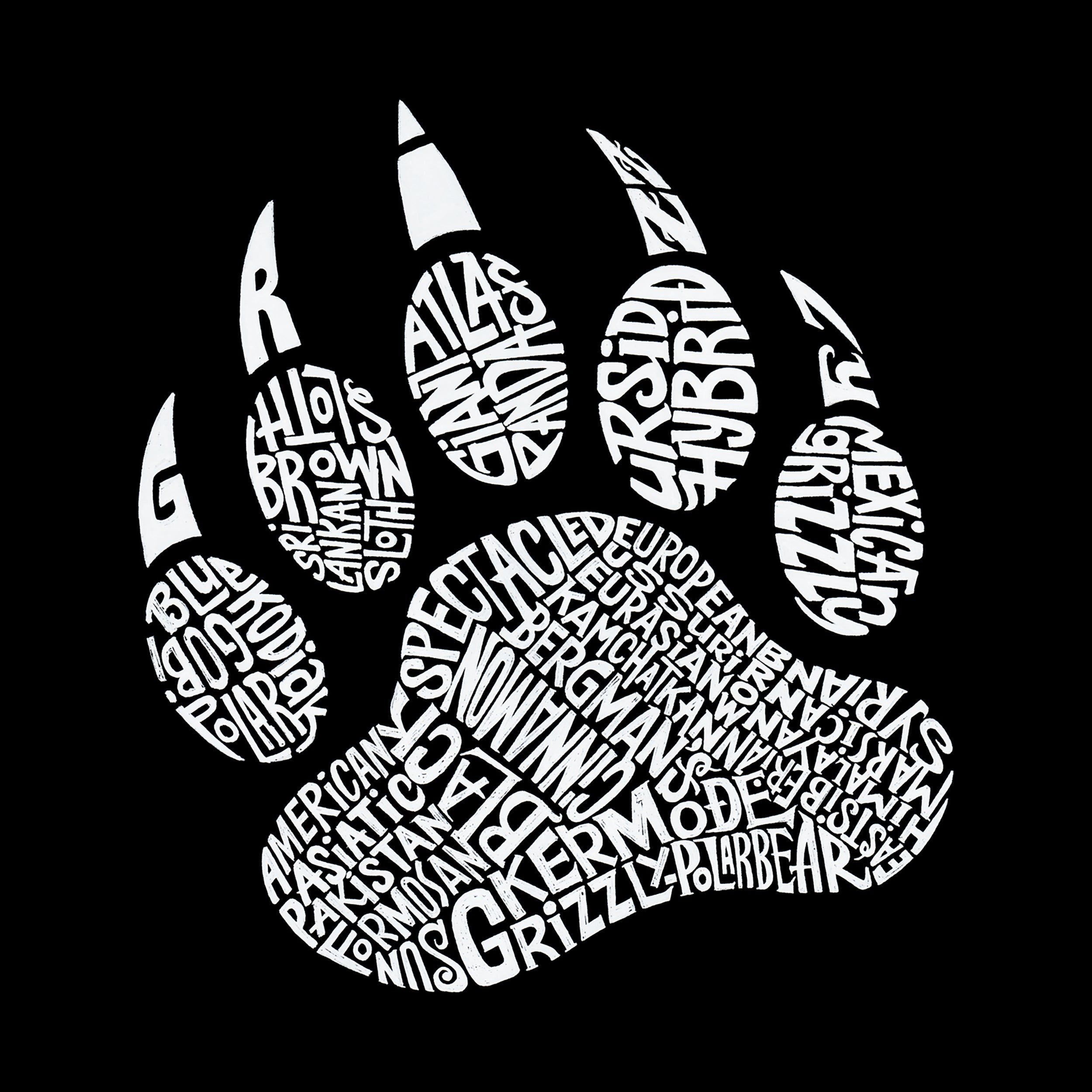 Types of Bears - Men's Word Art Tank Top sold by LA Pop Art product image thumbnail 2