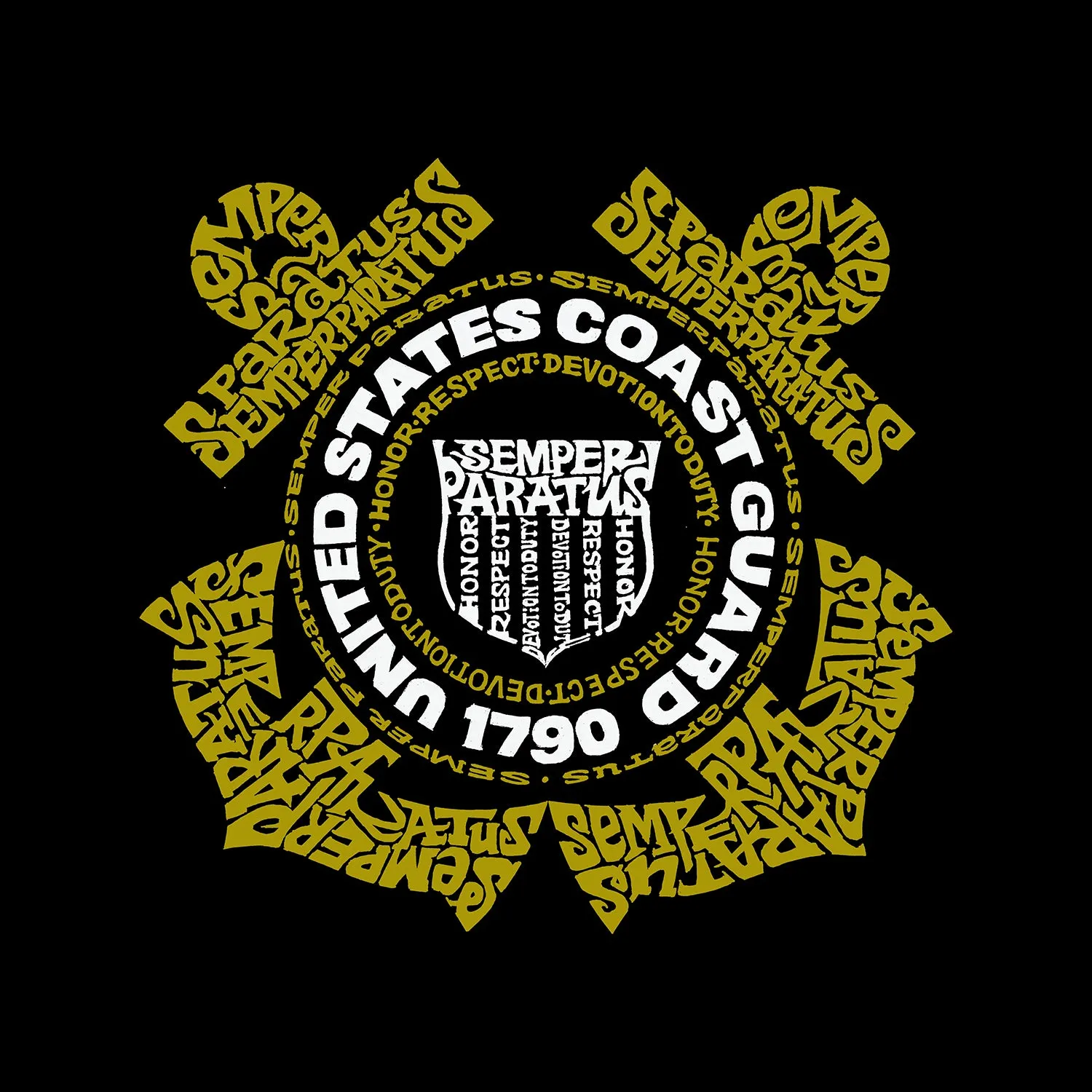 Coast Guard - Men's Premium Blend Word Art T-Shirt sold by LA Pop Art product image thumbnail 2