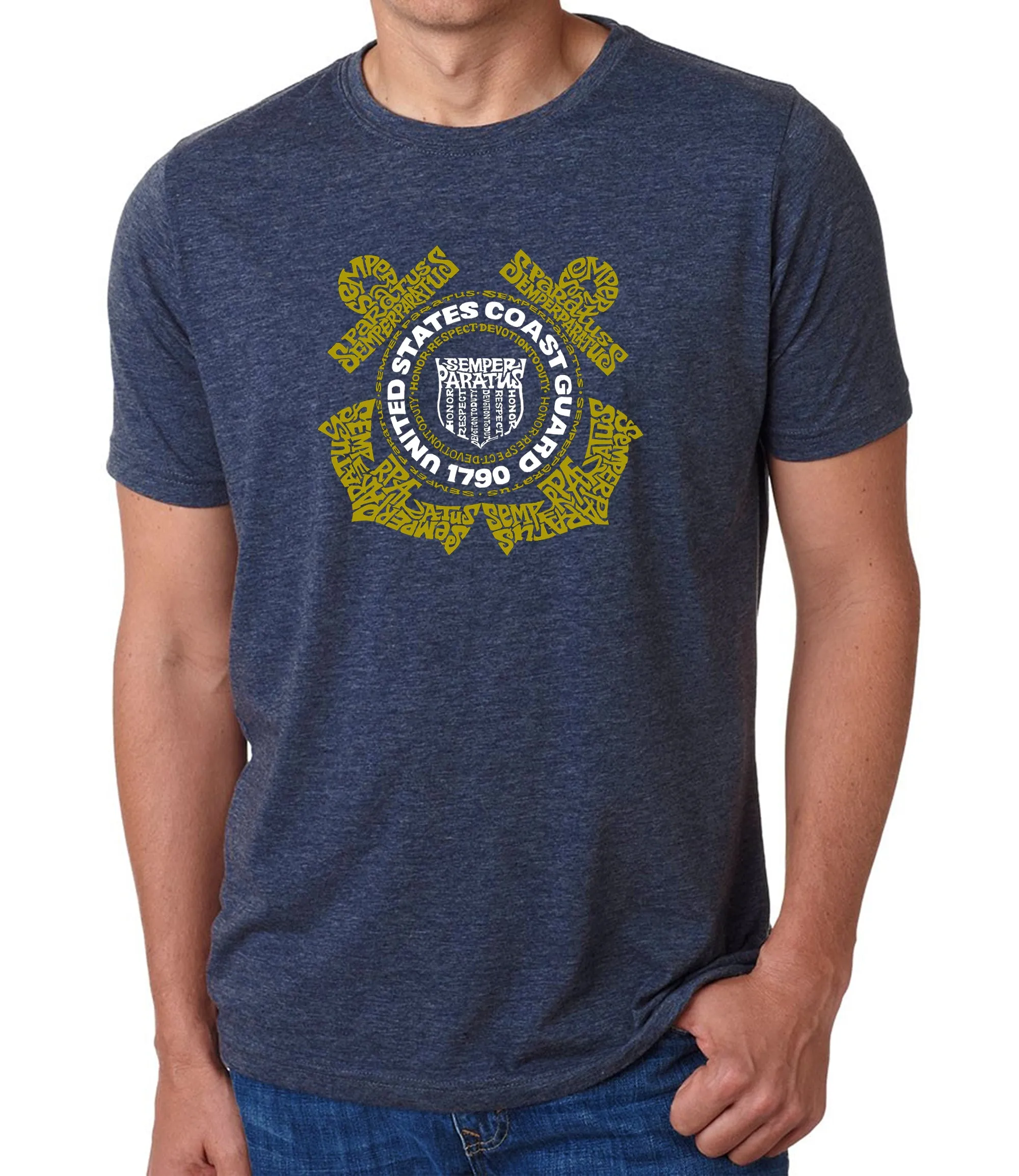 Coast Guard - Men's Premium Blend Word Art T-Shirt sold by LA Pop Art product image thumbnail 3