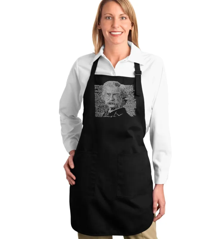 Mark Twain - Full Length Word Art Apron sold by LA Pop Art